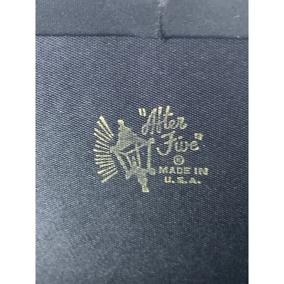 After 5 Mid Century Vintage Matte Black Satin Hinge Top Handle Evening Bag - Picture 6 of 7